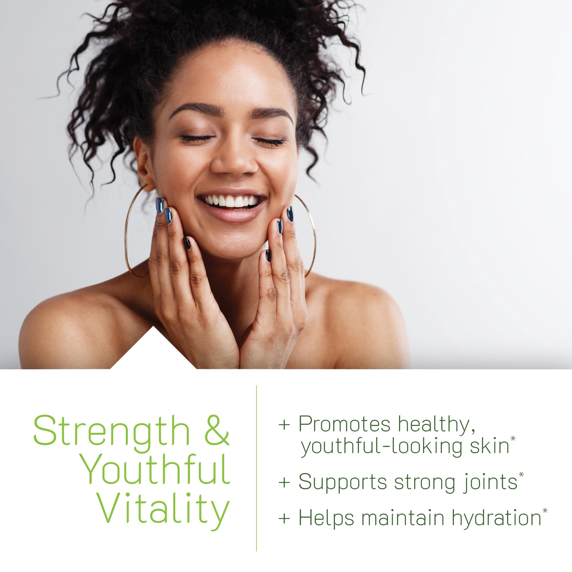 Back label on Irwin Naturals bottle detailing daily collagen and nutrients