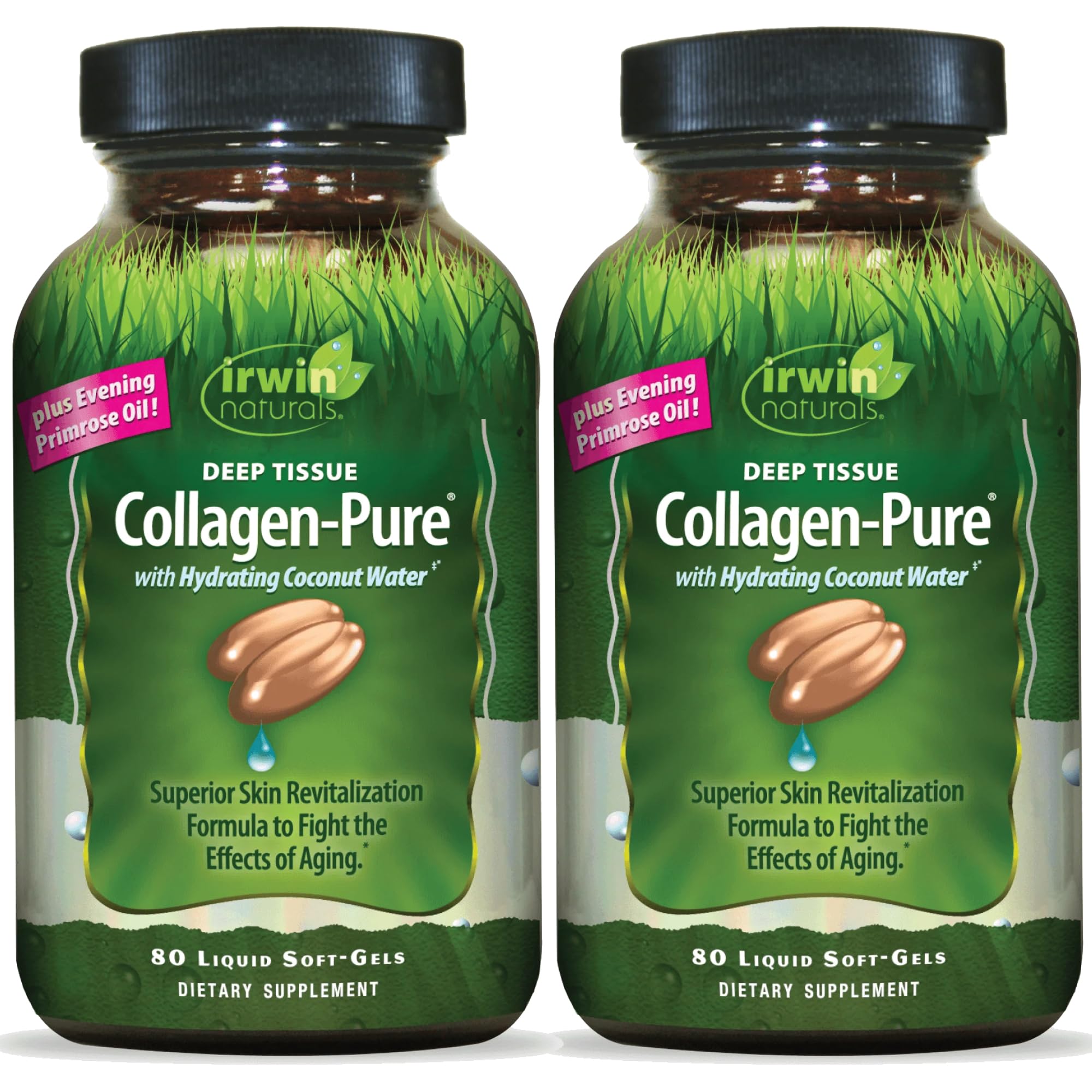 Irwin Naturals Deep Tissue Collagen-Pure bottle front for skin nourishment support