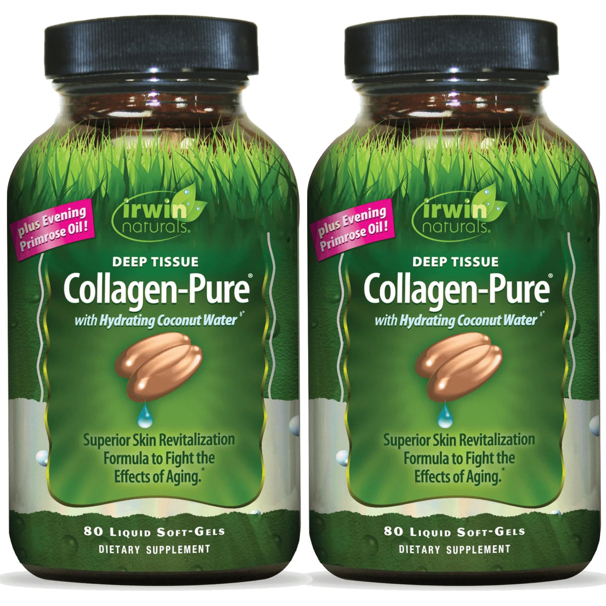 Irwin Naturals Deep Tissue Collagen-Pure bottle front for skin nourishment support