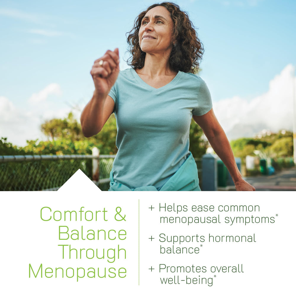 Irwin Naturals EstroPause label closeup featuring branding and key ingredients for menopause wellness