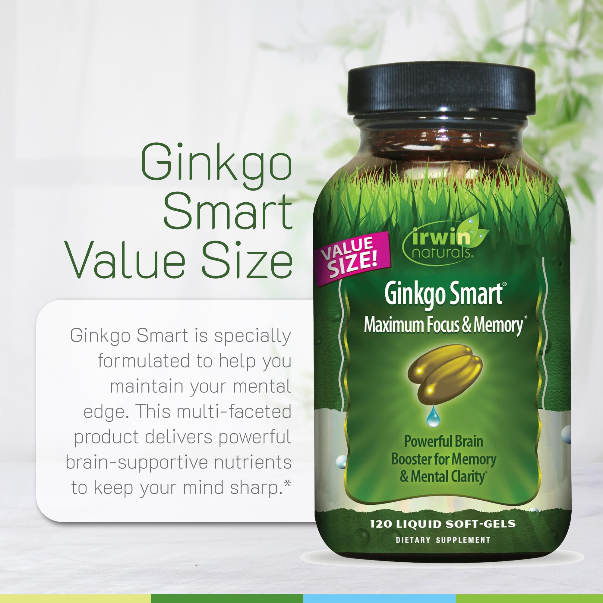 Irwin Naturals Ginkgo Smart BioPerine feature illustrating enhanced bioavailability