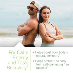 Irwin Naturals Immuno-Shield softgels close-up, smooth and easy to swallow.