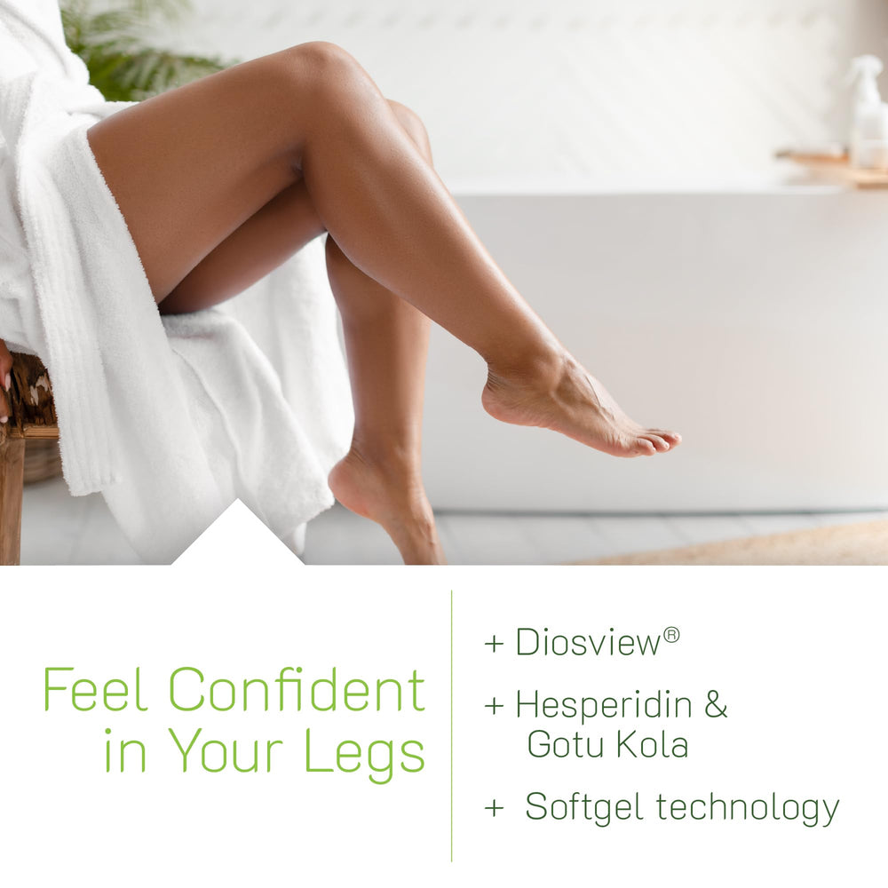 Irwin Naturals Love My Legs Bioperine icon signals enhanced absorption.
