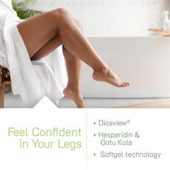 Irwin Naturals Love My Legs Bioperine icon signals enhanced absorption.