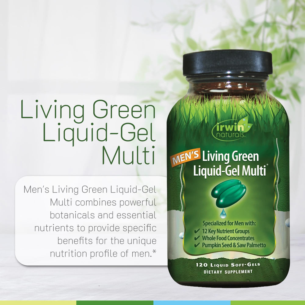 Irwin Naturals Men's Living Green includes pumpkin-seed-oil and saw-palmetto.
