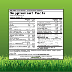 Irwin Naturals soft-gels close-up, iron-rich formula with vitamin C to aid absorption