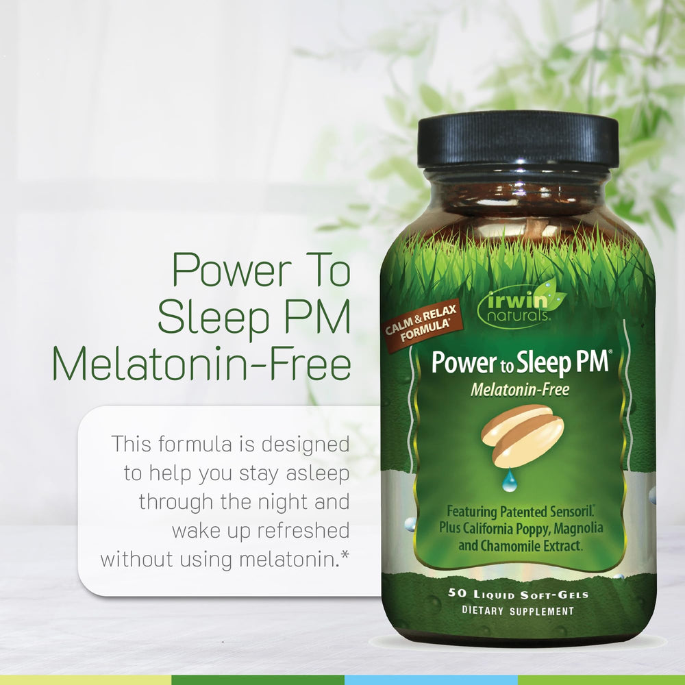 Irwin Naturals Power to Sleep magnesium and ingredients on label