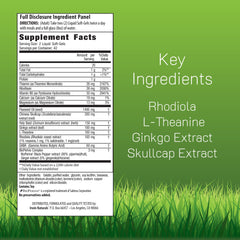 Irwin Naturals Stress-Defy label close-up highlights Bioperine for absorption.