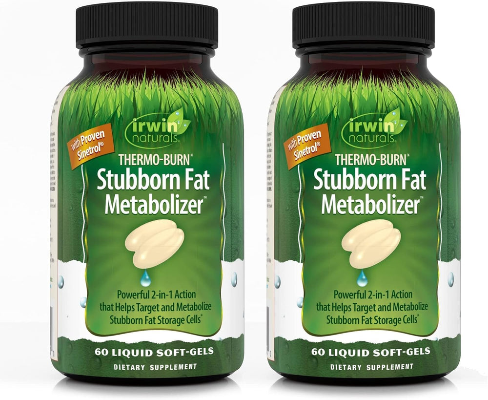 Irwin Naturals Thermo-Burn bottle close-up for everyday metabolism support.