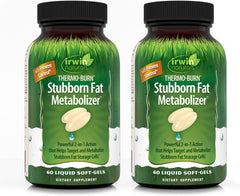 Irwin Naturals Thermo-Burn bottle close-up for everyday metabolism support.