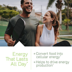 Close-up of the Triple Boost bottle label highlighting caffeine-free energy.