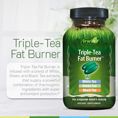 Irwin Naturals Triple-Tea Fat Burner BioPerine feature boosts absorption