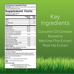 Close-up of Irwin Naturals turmeric label featuring curcumin C3 Complex benefits
