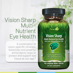 Irwin Naturals Vision Sharp ingredients like lutein and bilberry