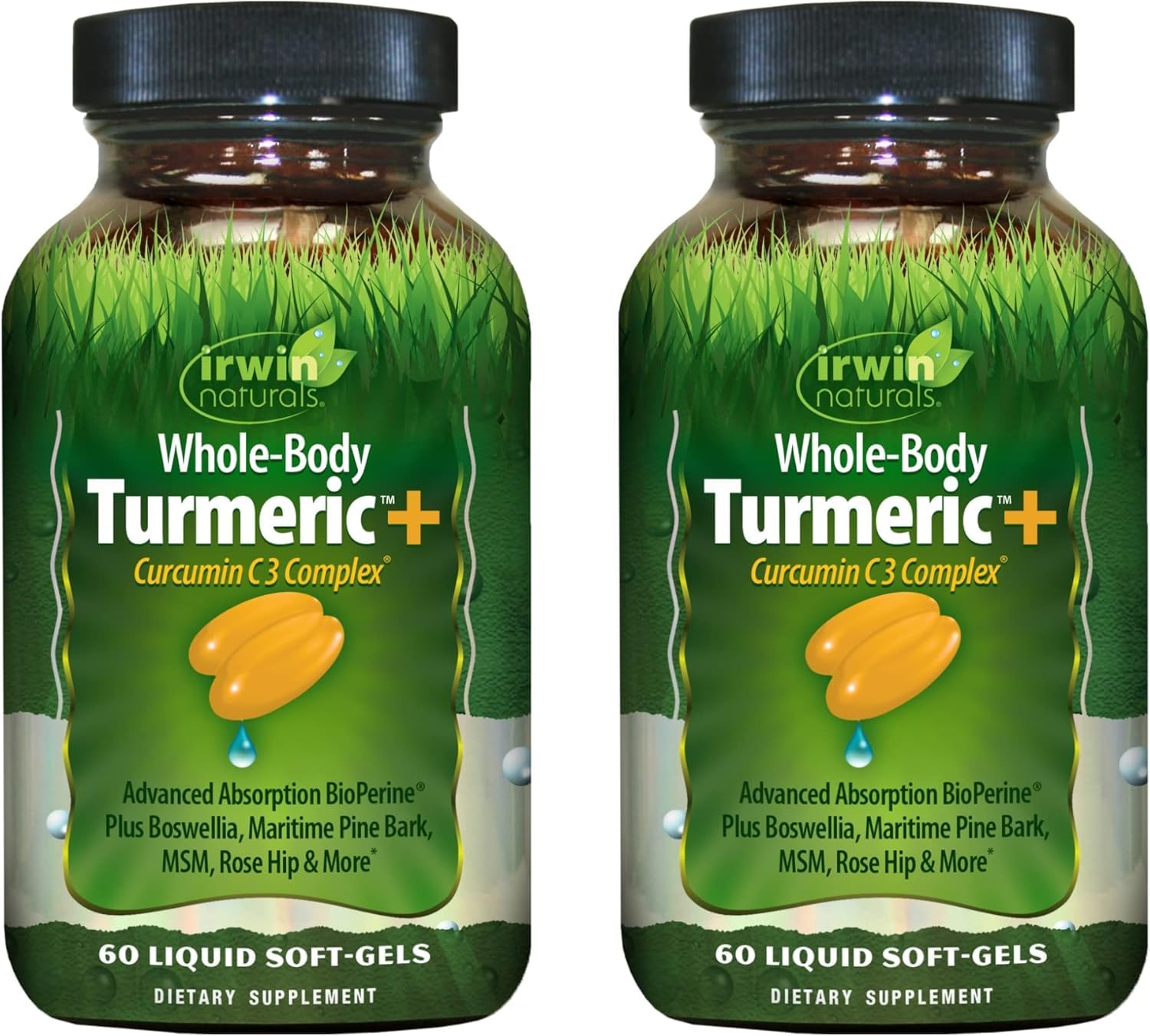 Irwin Naturals Whole Body Turmeric soft-gels bottle for antioxidant support