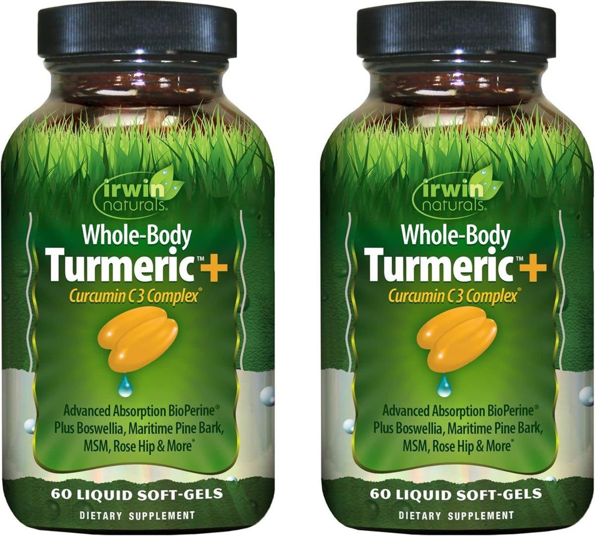 Irwin Naturals Whole Body Turmeric soft-gels bottle for antioxidant support