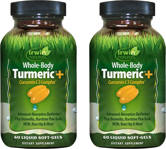 Irwin Naturals Whole Body Turmeric soft-gels bottle for antioxidant support