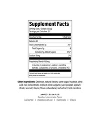 Isagenix Amped BCAA Plus raspberry lemonade canister for convenient intra-workout fueling