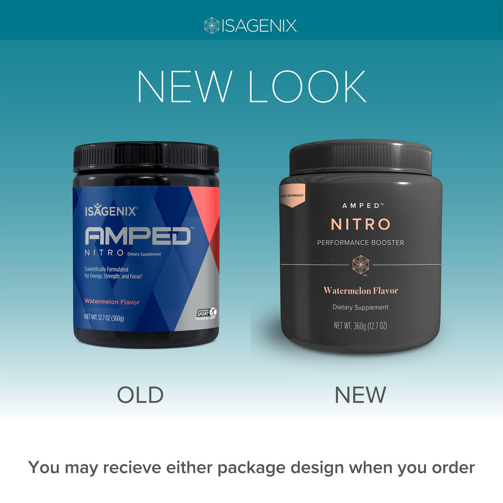 Isagenix Amped Nitro prepared drink ready for training