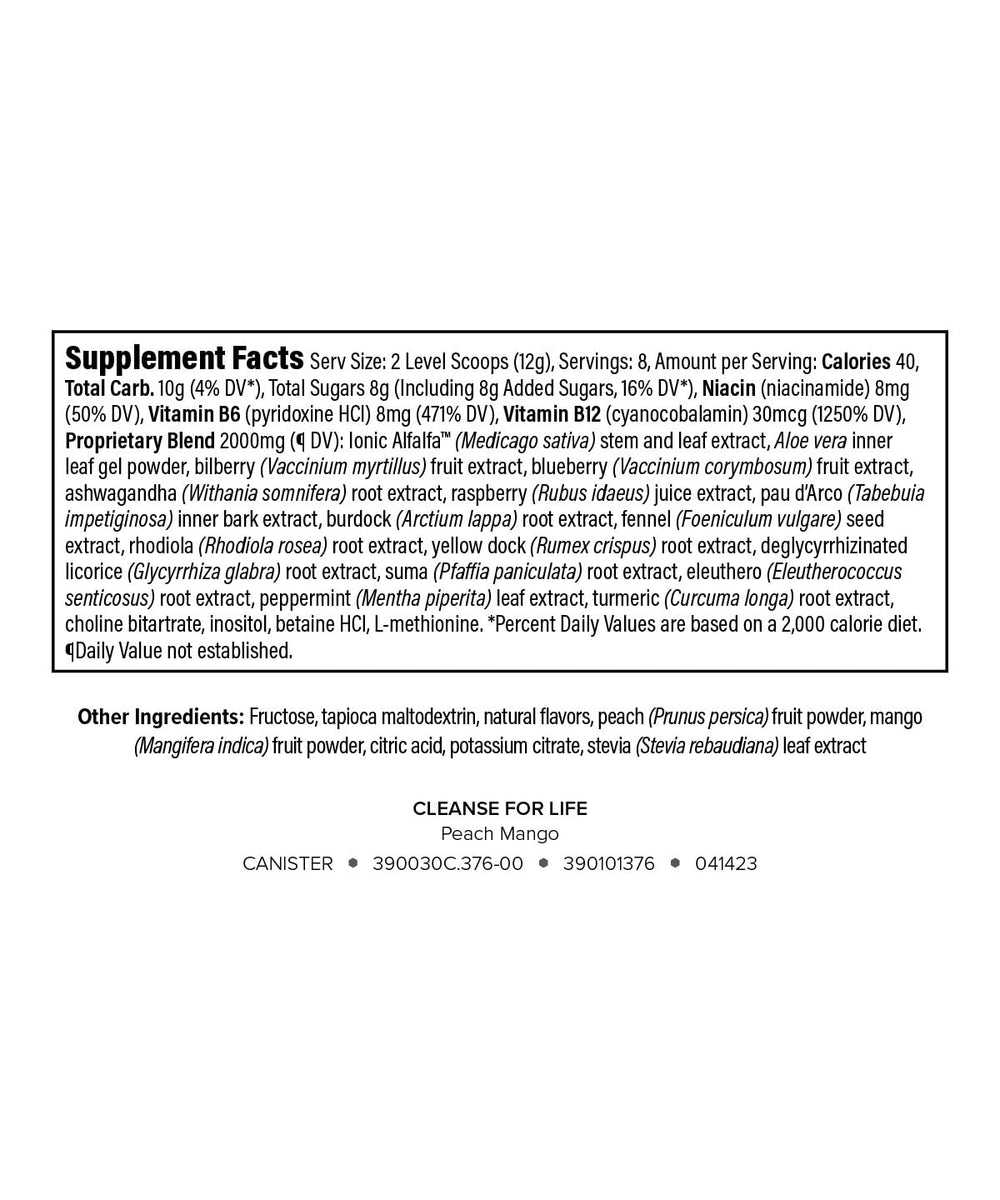 Isagenix Cleanse for Life scoop beside powder for precise daily cleansing