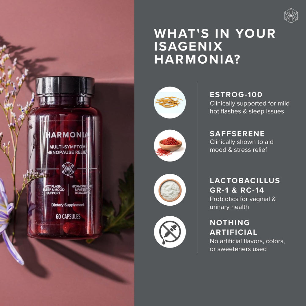 Isagenix Harmonia sleep wellness promoting calmer evenings and better sleep quality