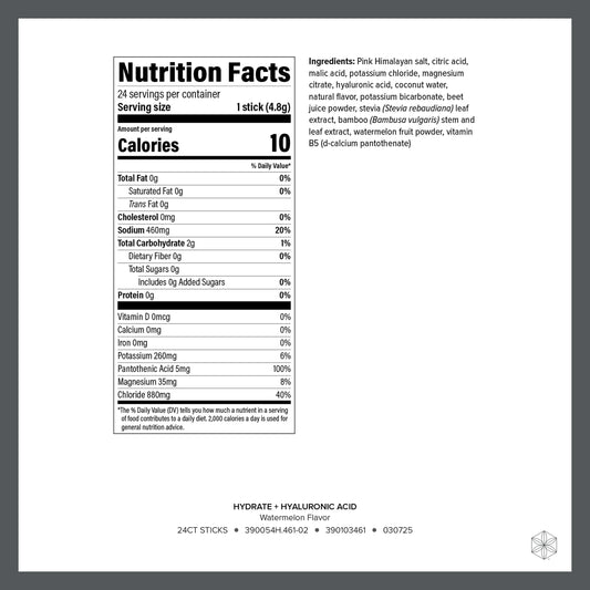 Isagenix Hydrate electrolyte powder in glass for refreshed hydration