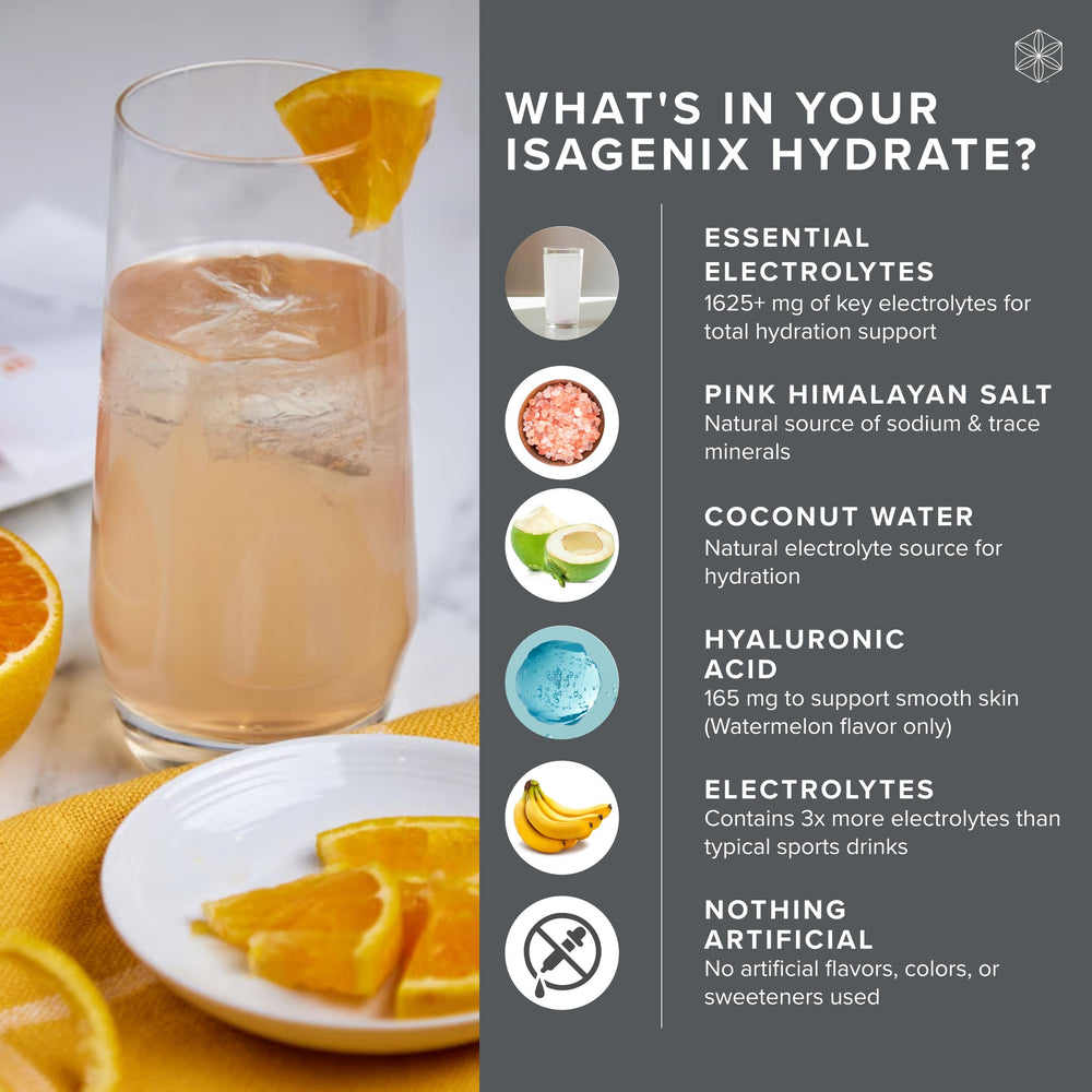 Isagenix Hydrate lemon lime sticks ideal for training sessions and hot days