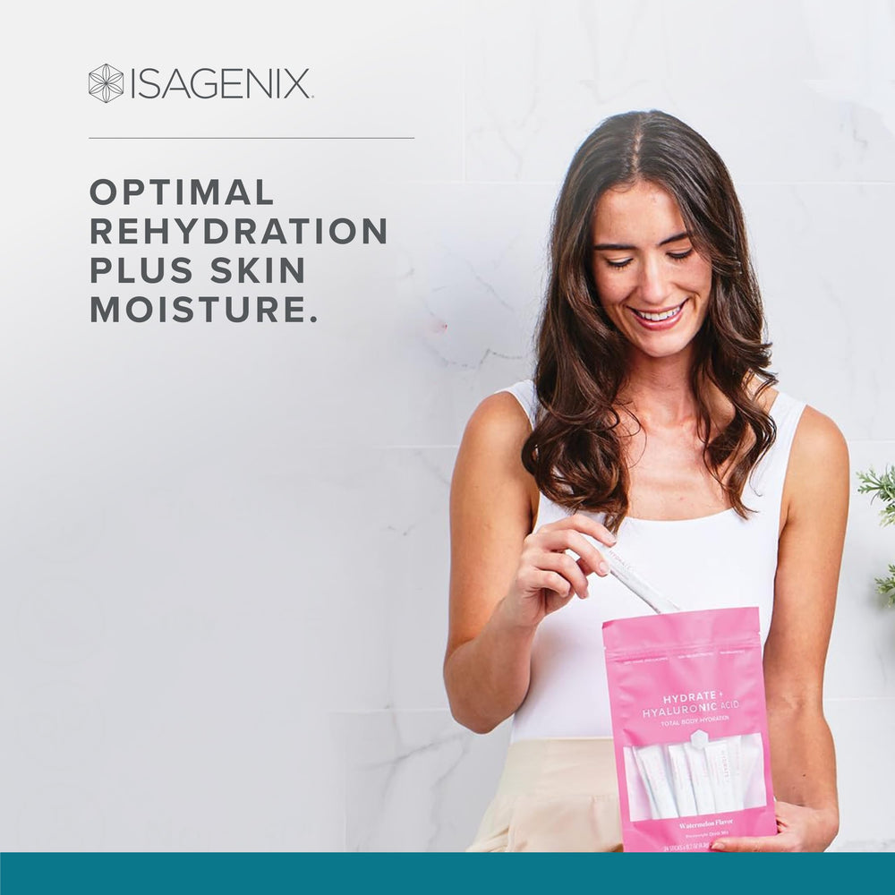 Isagenix Hydrate vegan single-serve sachet for on-the-go hydration