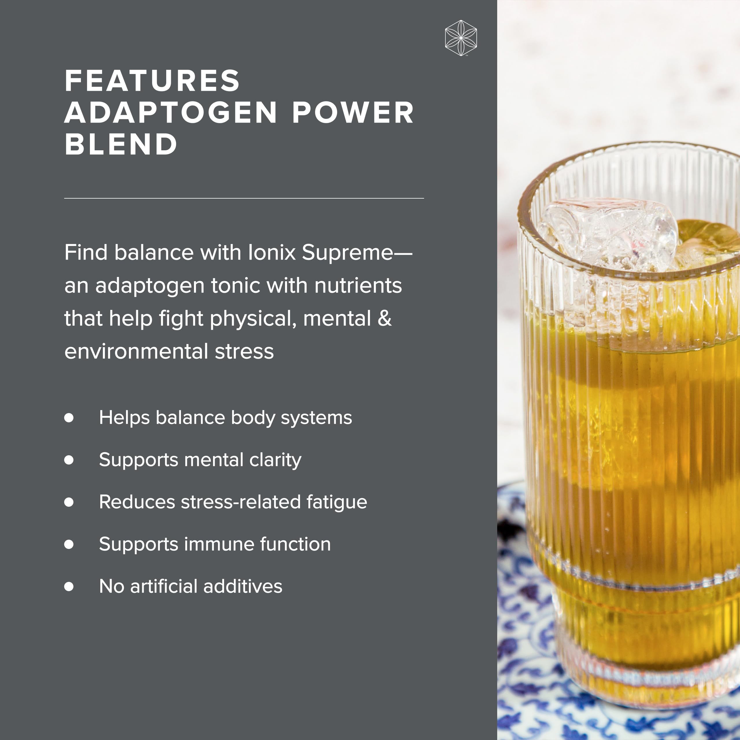 Isagenix Ionix Supreme with ashwagandha botanicals for calm focus