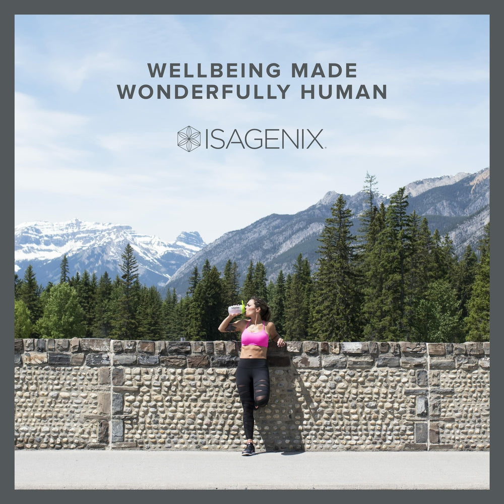 Isagenix IsaFlush bottle-back-label emphasizes gentle bedtime use.
