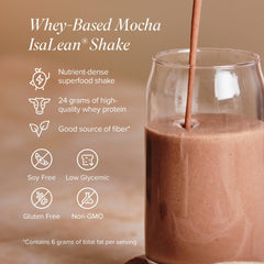 Isagenix IsaLean Protein Shake nutrition label displaying vitamins and minerals