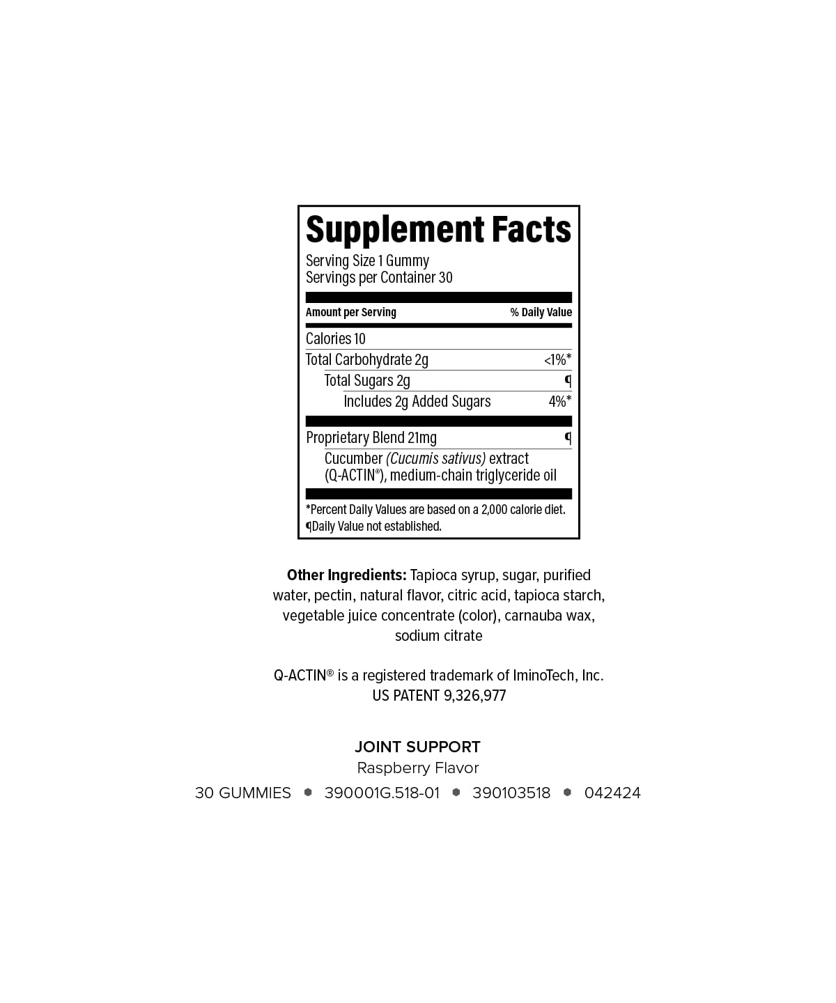 Isagenix Joint Support bottle featuring Q-actin ingredient