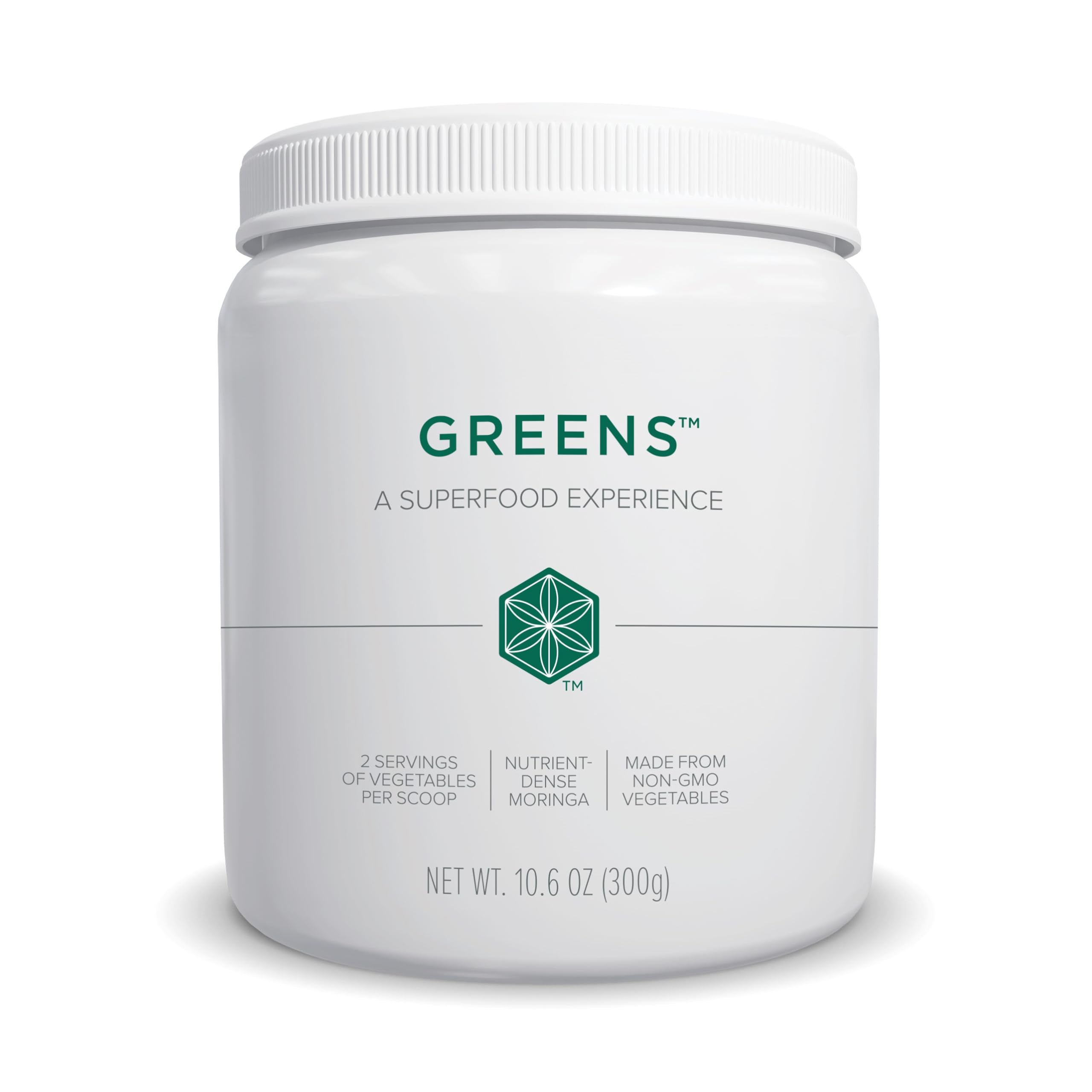 Isagenix Moringa Greens bottle—nutritious greens for daily antioxidant support.