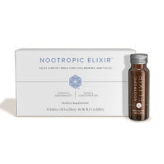 Isagenix Nootropic Elixir bottle front for focus support.
