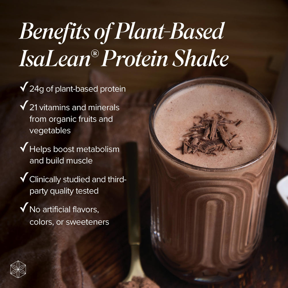 Isagenix IsaLean scoop and bag scene illustrating convenient protein option