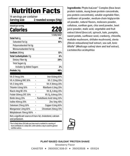 Isagenix IsaLean shake in a glass for post-workout protein