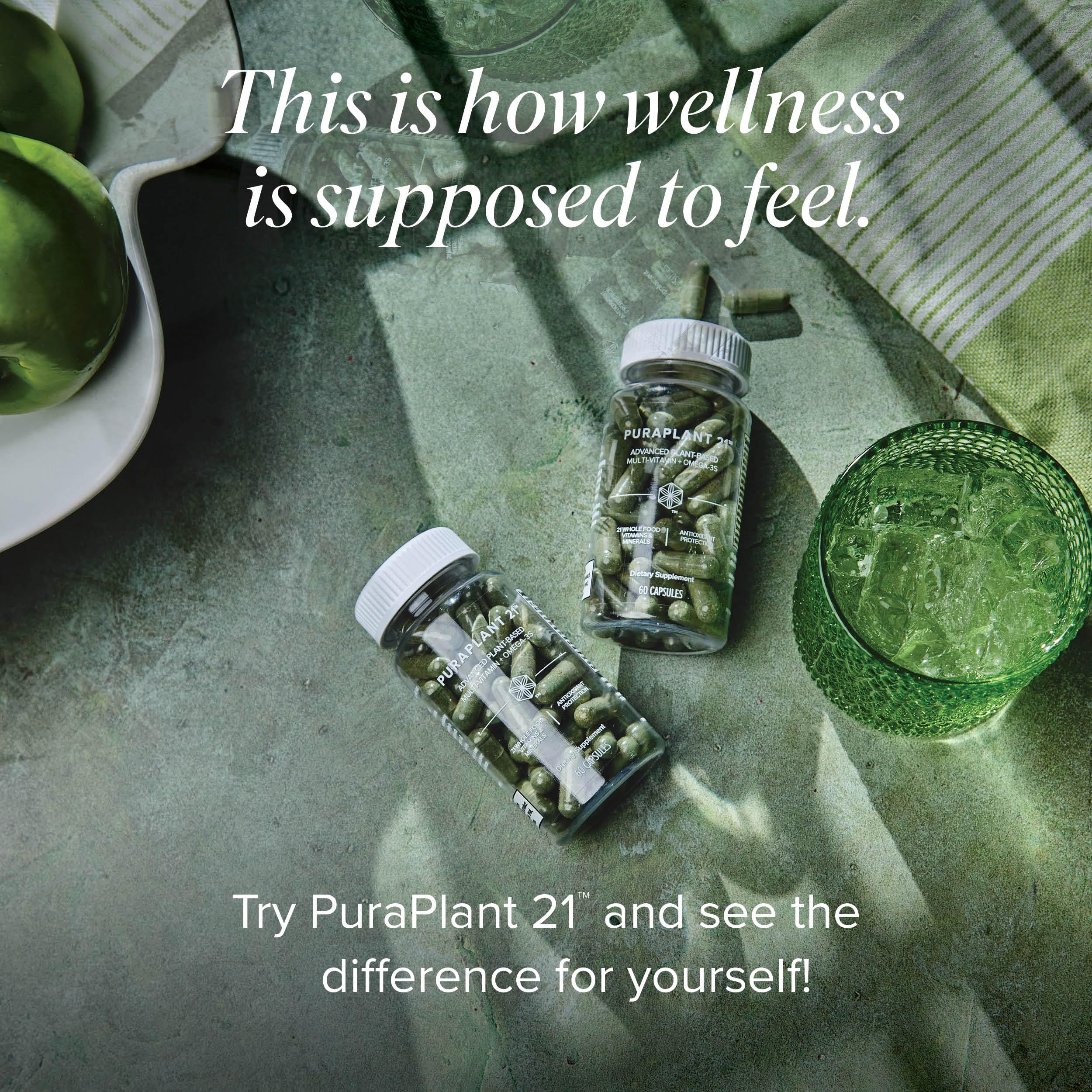 Isagenix PuraPlant21 organic ingredients highlight from fruits and vegetables.