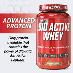 iSatori 100% Bio-Active Whey ingredients panel highlight blend