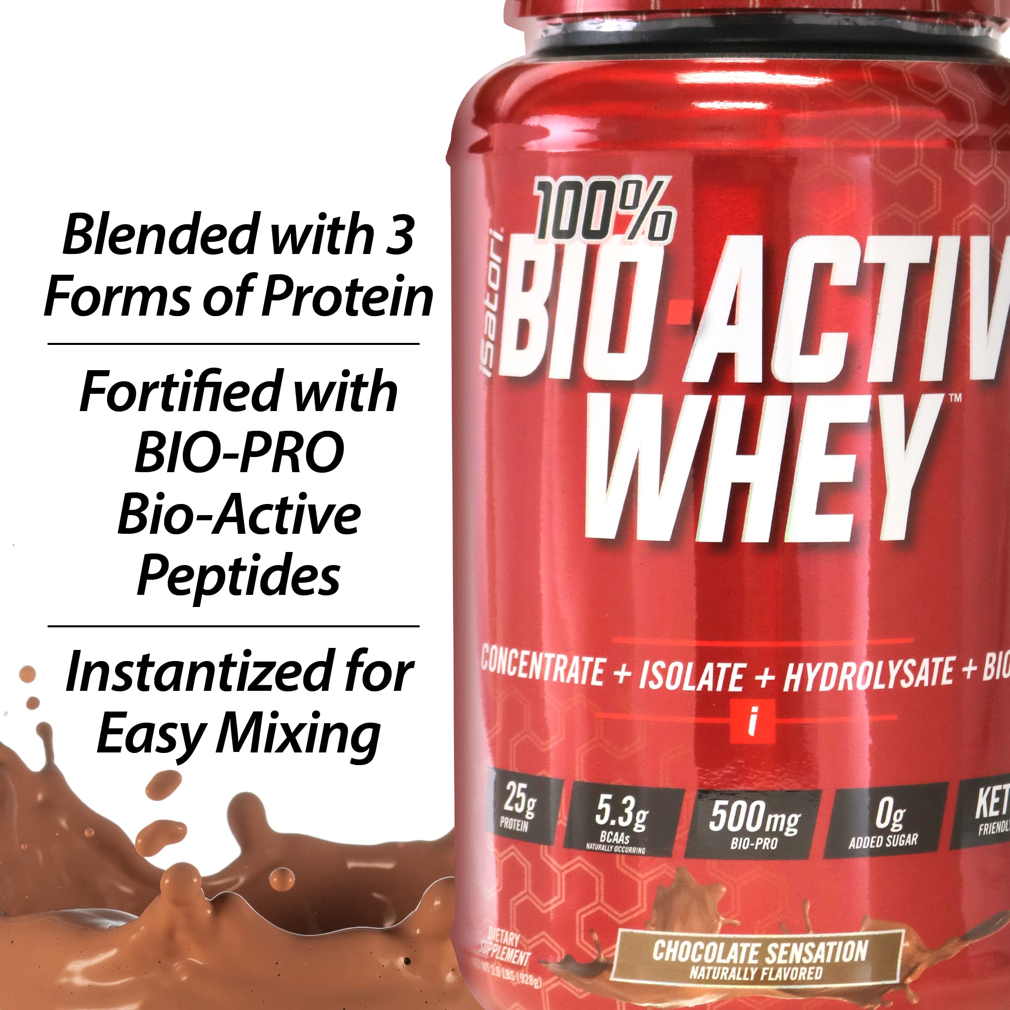 iSatori 100% Bio-Active Whey lifestyle shot for active fitness