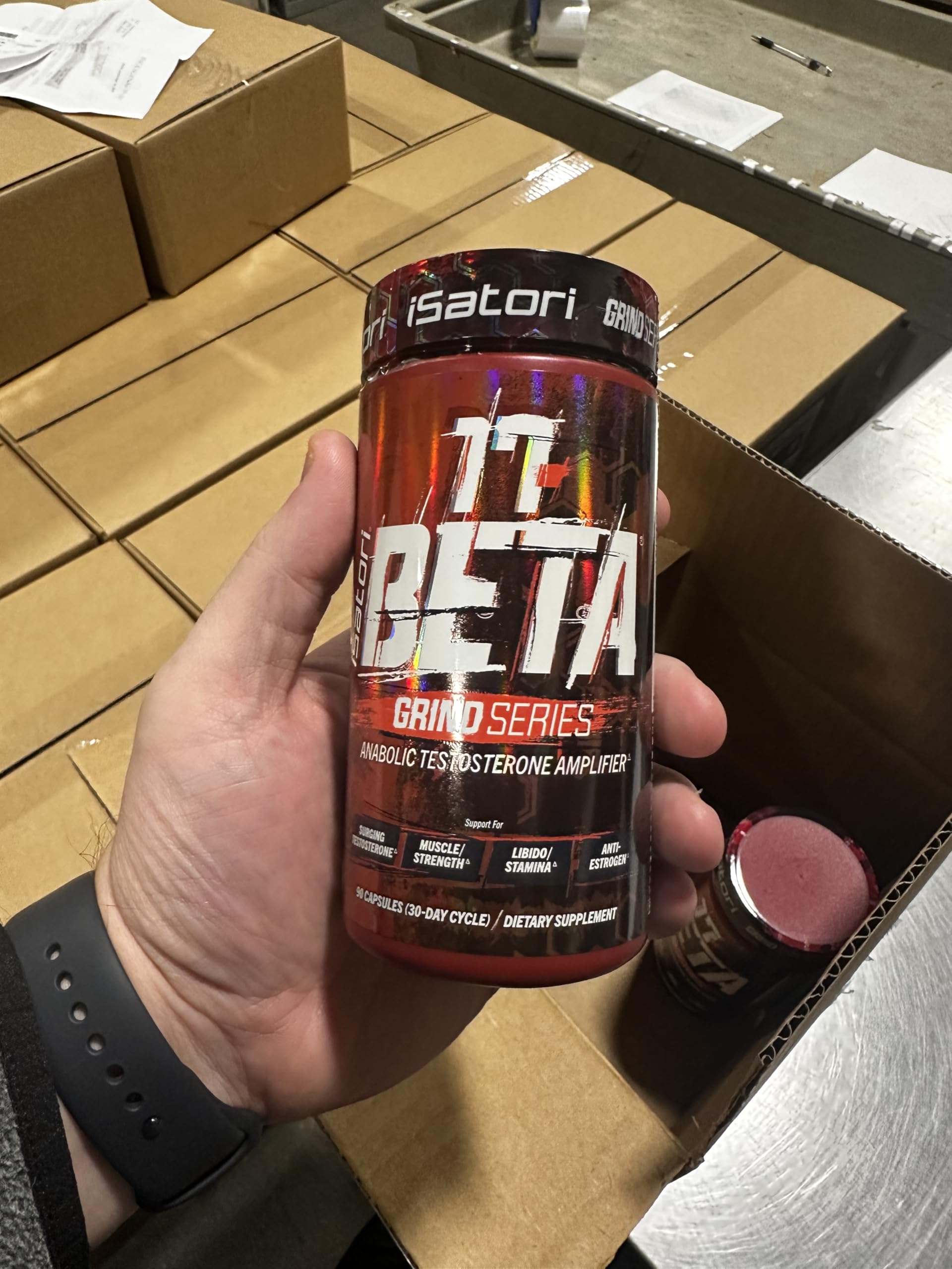 iSatori 17-BETA athlete in gym signaling intense training potential.