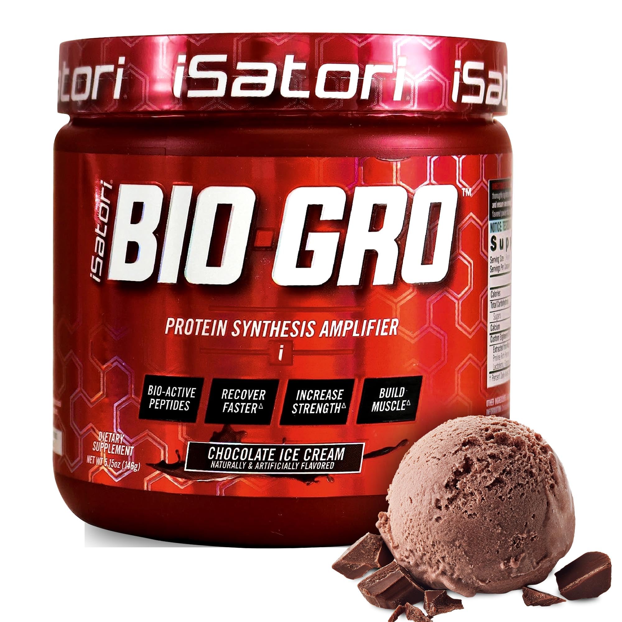 iSatori BIO-GRO bottle front, ready for daily training support.