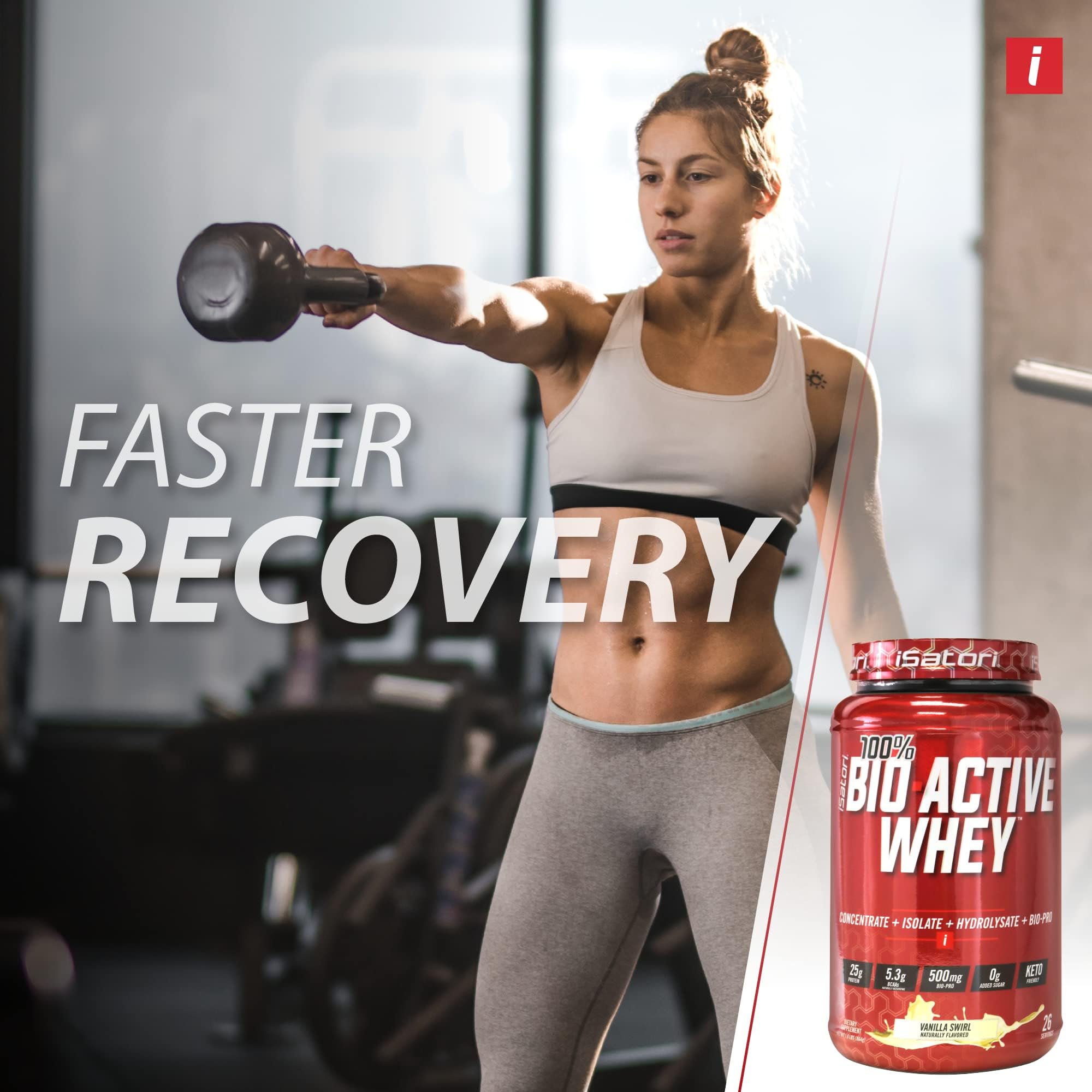 iSatori BIO-GRO peptides from colostrum highlight natural recovery support.