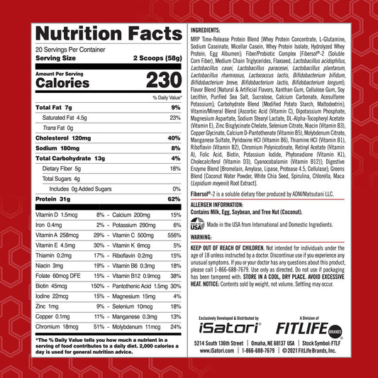 iSatori Eat Smart MRP measuring scoop ensures accurate protein portions.