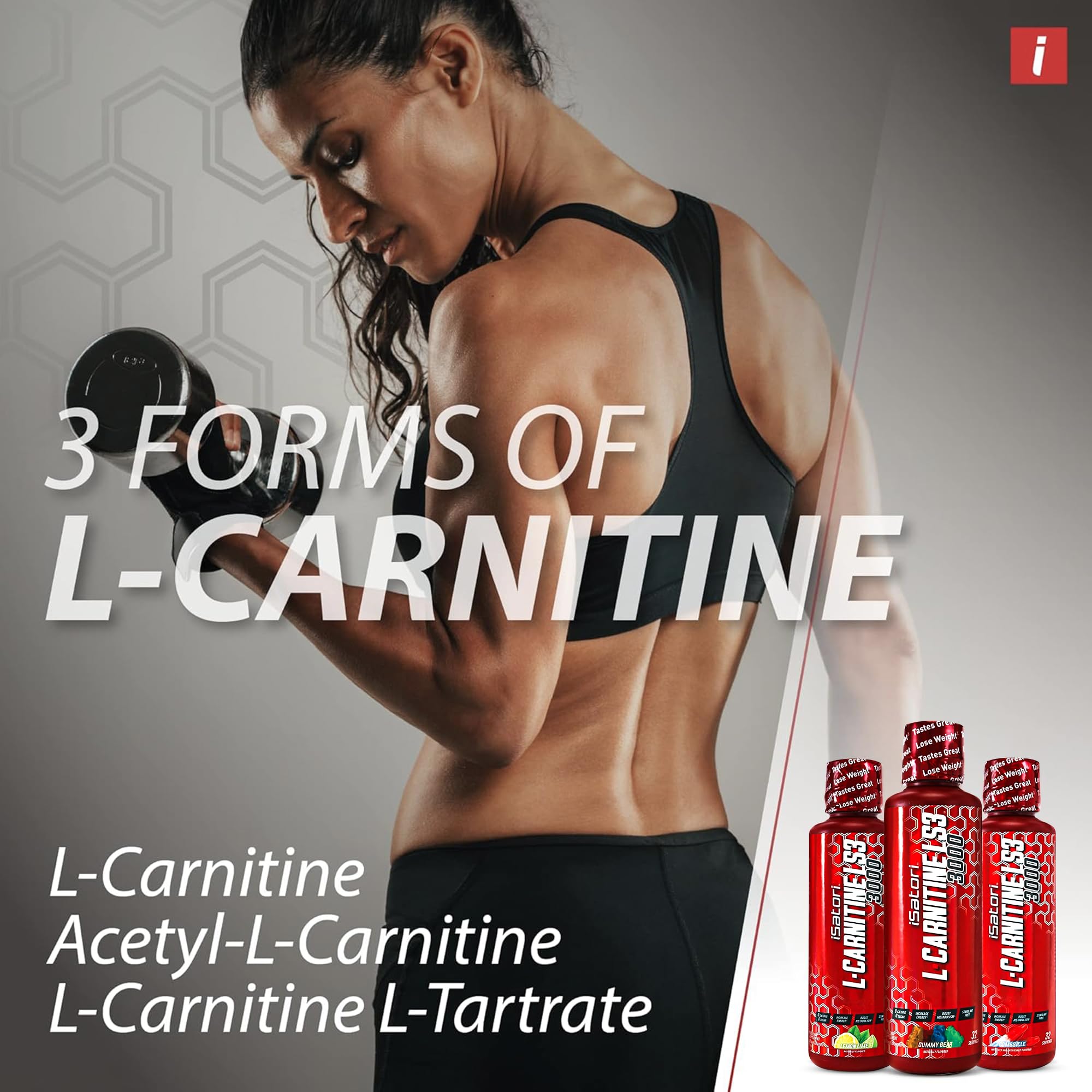 iSatori L-Carnitine LS3 3000 gummy bear close-up flavor focus
