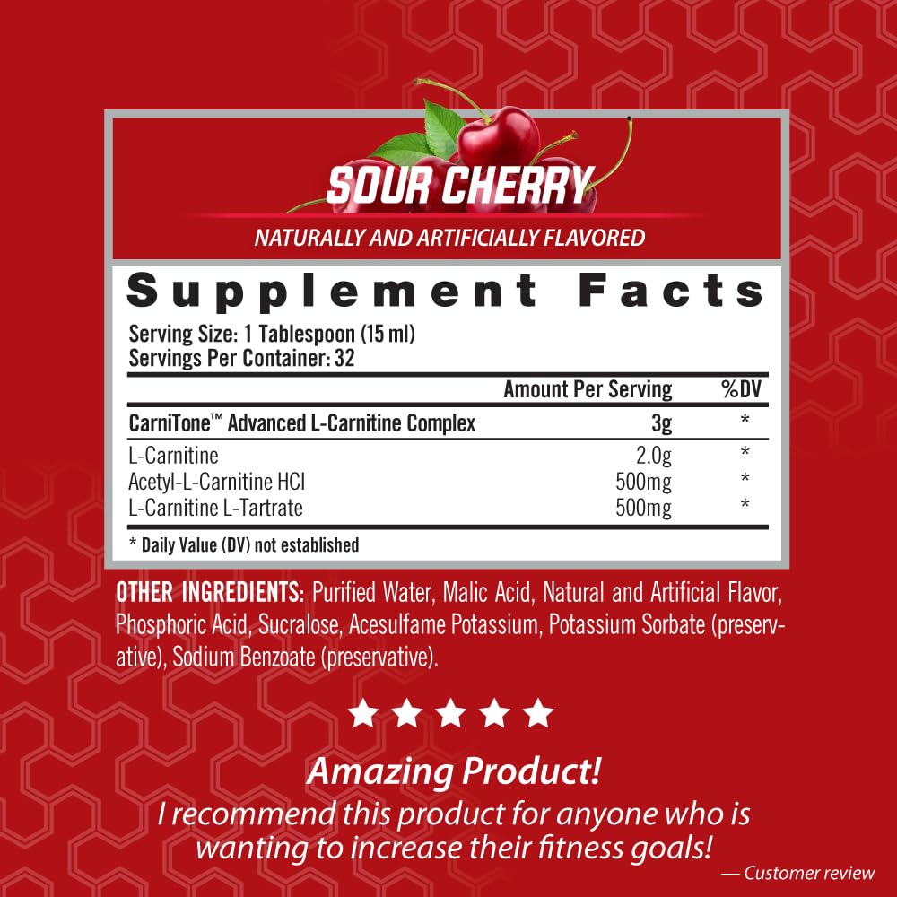 iSatori L-Carnitine LS3 dosing spoon shows per-serving amounts for accurate dosing