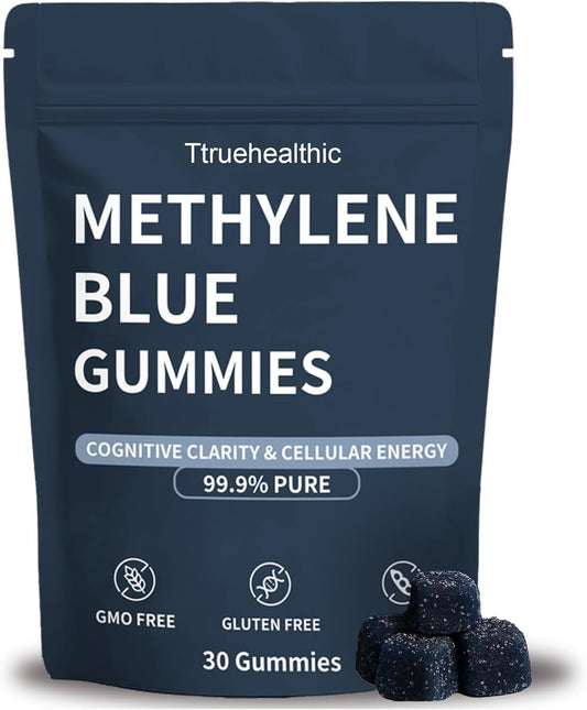 iscentan Truehealthic Methylene Blue Gummies bottle front for energy support.