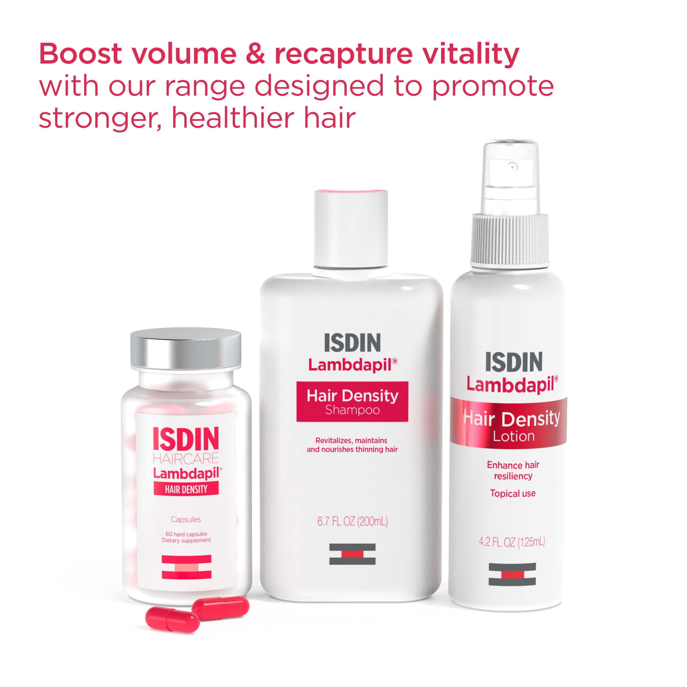ISDIN Lambdapil box display showcases a two month supply