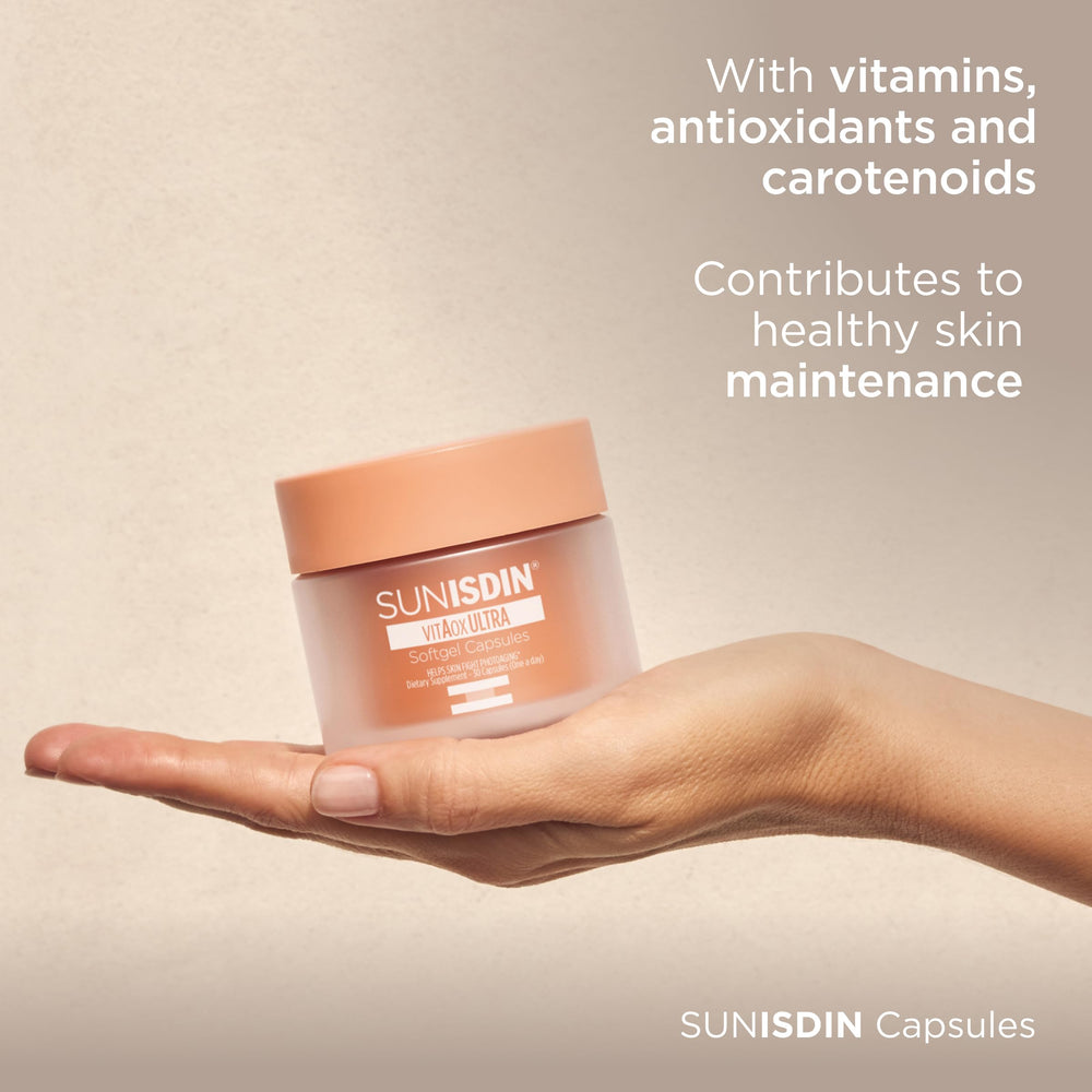 Close-up of vitAox Ultra ingredients in ISDIN SunIsdin