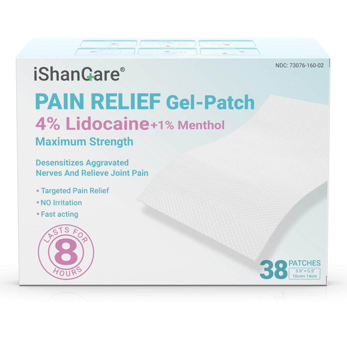 Ishancare patch on back area showing fast-acting relief potential