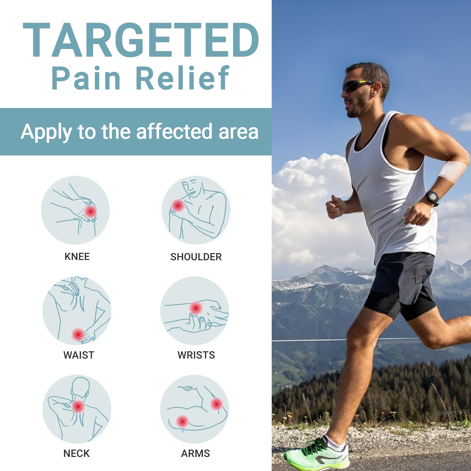 Ishancare patch on shoulder area for daily activity comfort